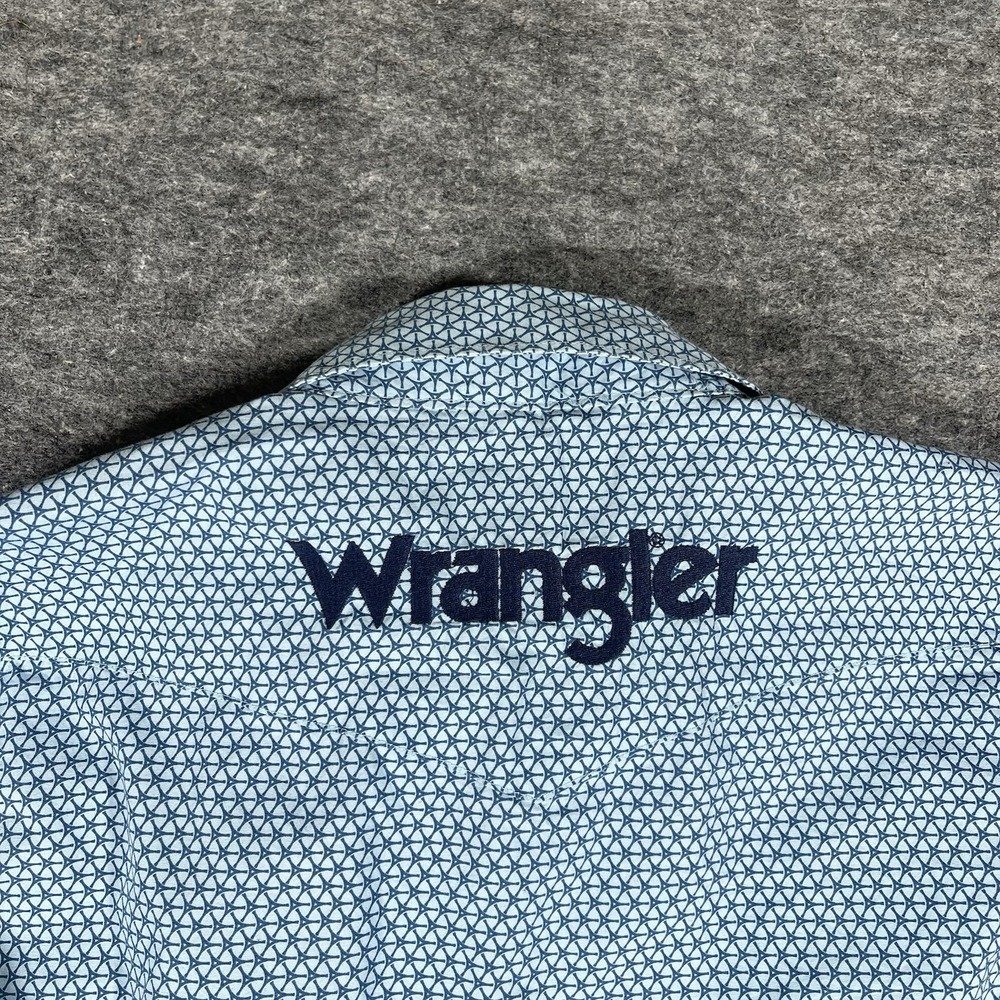 Wrangler Shirt Youth Boys XL Western Cowboy Embroidered Logo Pearl Snap - Picture 14 of 14